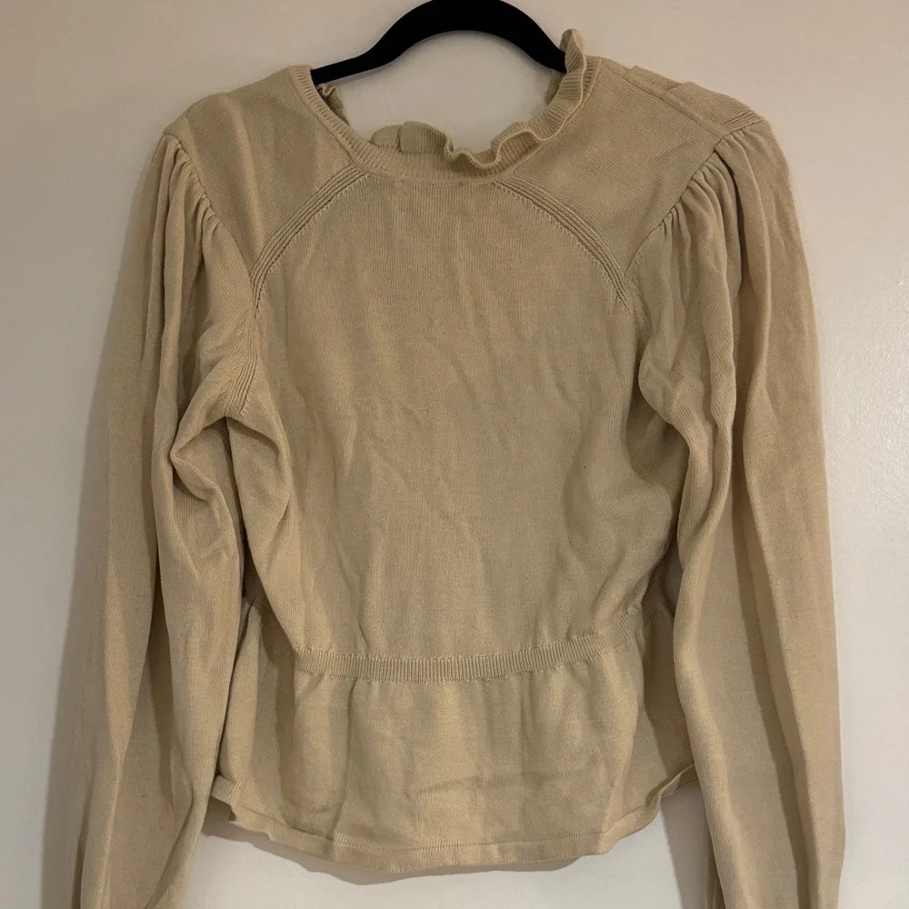 Cream Ruffle Blouse - Picture 5 of 5